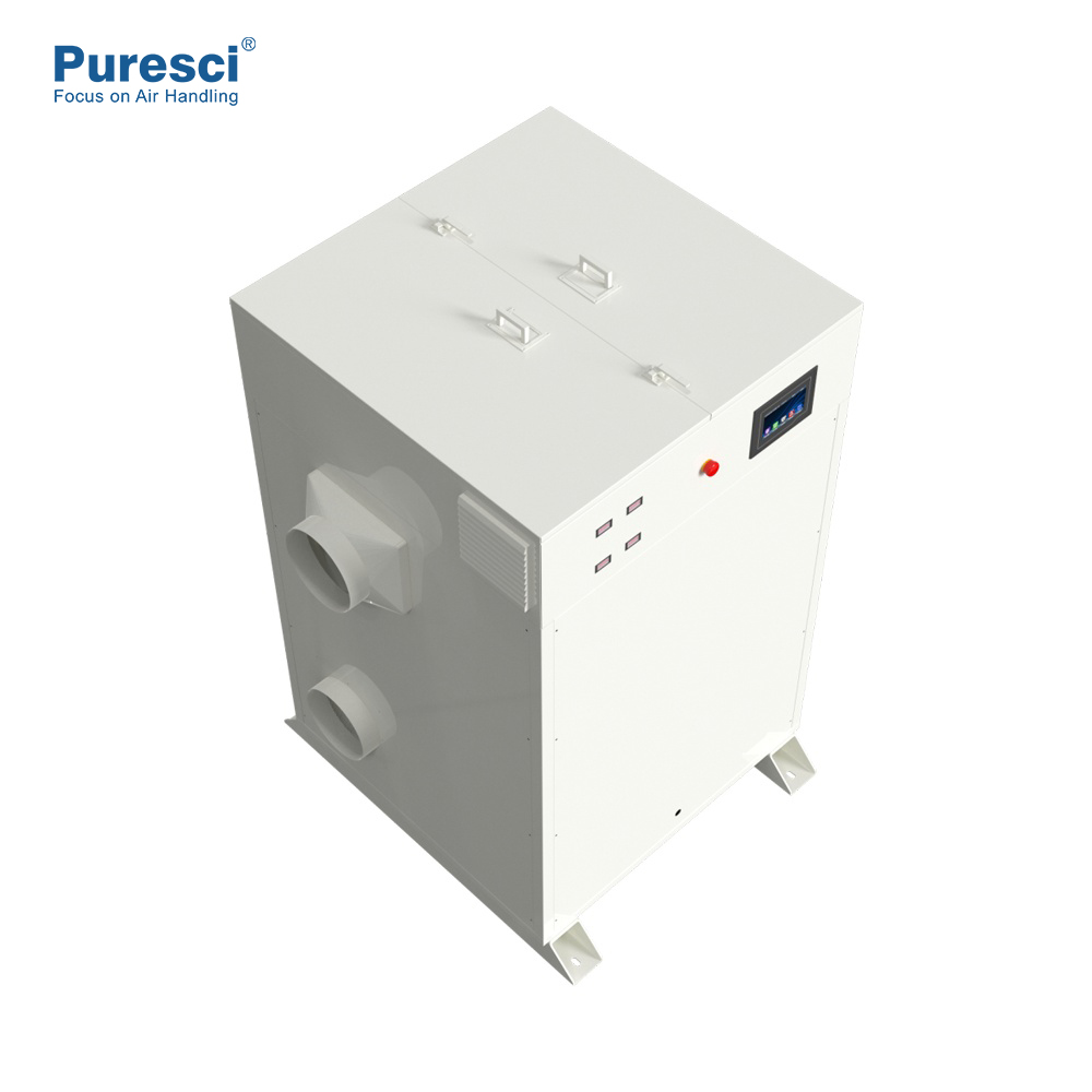 Puresci Dehumidifier Self-Inspection Power Memory Industrial Grow Room Silica Gel Rotary Dehumidifier