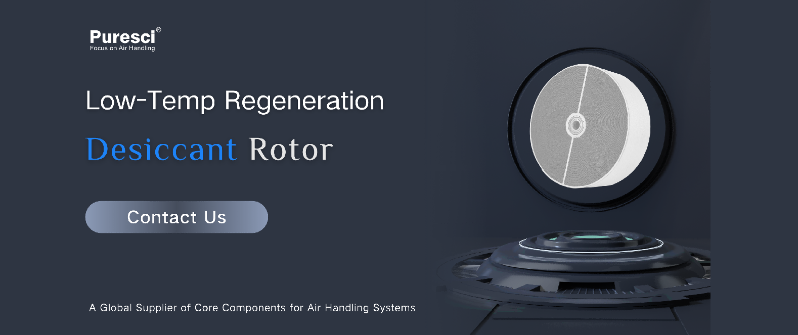 low-temp regeneration desiccant rotor
